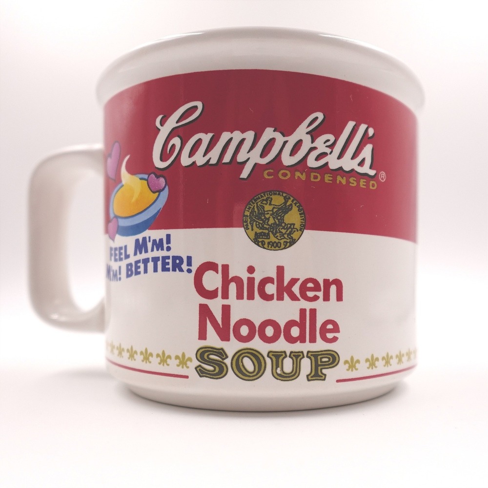 Campbells Chicken Noodle Soup Mug 1997 Feel M'm! M'm! Better! Vintage Americana